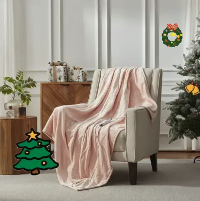 【February Restock】DOWNCOOL Heated Blanket Electric Throw, Soft Flannel Electric Blanket with 1-12 Hours Auto-off & 10 Hea...