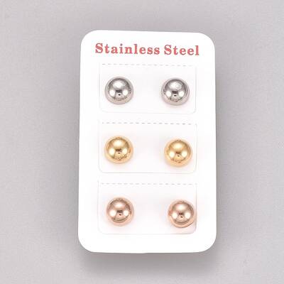 304 Stainless Steel Stud Earrings