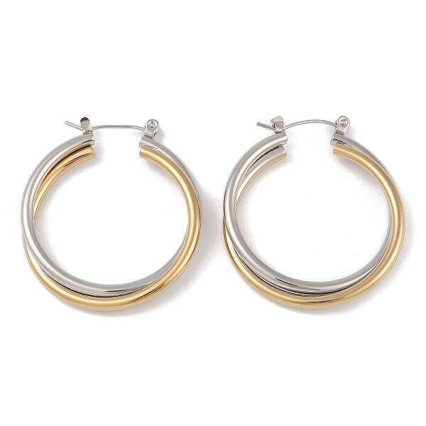 Ion Plating(IP) 201 Stainless Steel Hoop Earrings