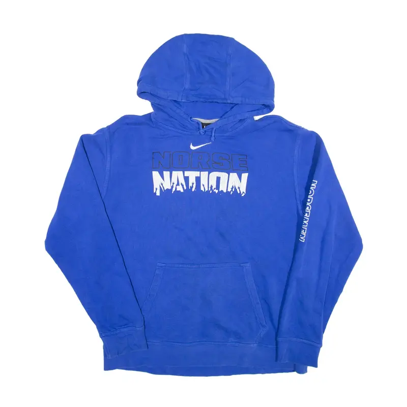 NIKE Norse Nation Hoodie Blue Pullover Mens M