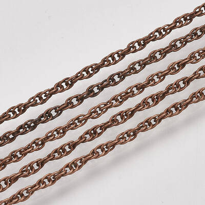 Soldered Brass Covered Iron Rope Chains