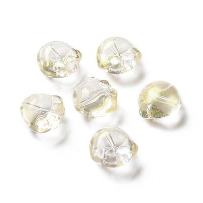 Transparent Spray Painted Glass Beads