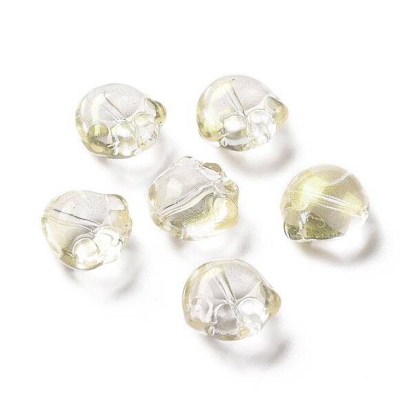 Transparent Spray Painted Glass Beads