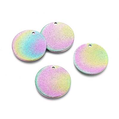 Ion Plating(IP) 304 Stainless Steel Textured Pendants