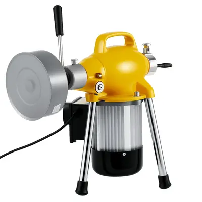 Garvee Electric Drain Cleaning Machine – 500W, 400RPM, Auto-Feed Sewer Snake Auger – 82FT (66FT x 5/8 & 16FT x 3/8) Ste...