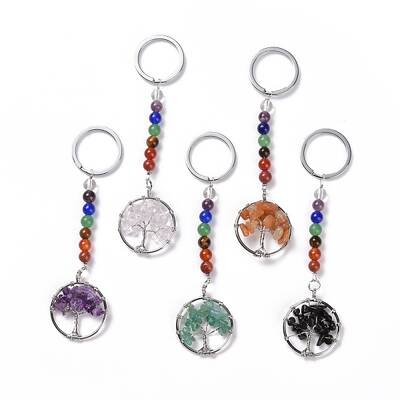 Gemstone Chakra Keychain