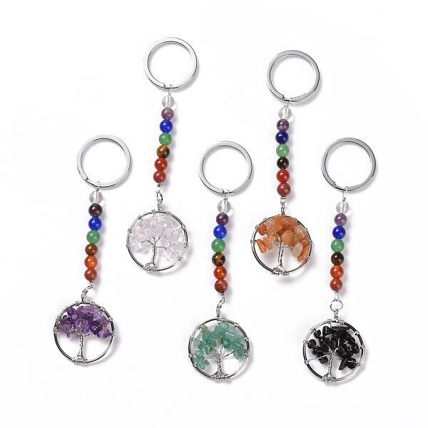 Gemstone Chakra Keychain
