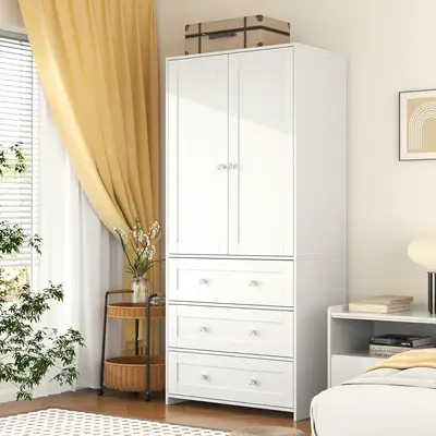 VOWNER Wooden Freestanding Wardrobe, 71\