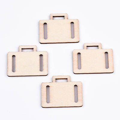 Undyed Natural Wooden Pendants