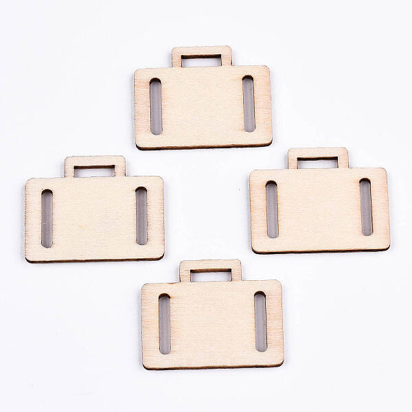 Undyed Natural Wooden Pendants