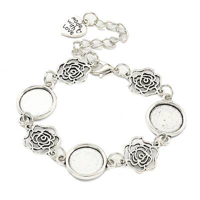 Antique Silver Plated Alloy Link Chain Bracelet Making