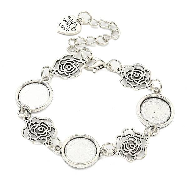 Antique Silver Plated Alloy Link Chain Bracelet Making