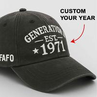 Gen X Customize Hat, Gen X Cap, Generation X Raised On Hose Water And Neglect Perfect Gift For Dad Low Profile Dad Hat-Pigmen...