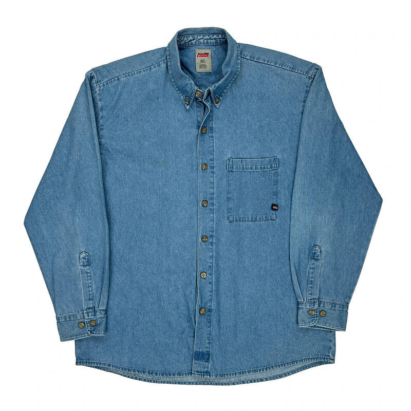 Dickies Denim Shirt - XL Blue Cotton