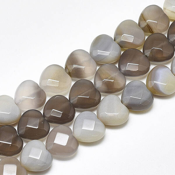 Natural Grey Agate Beads Strands