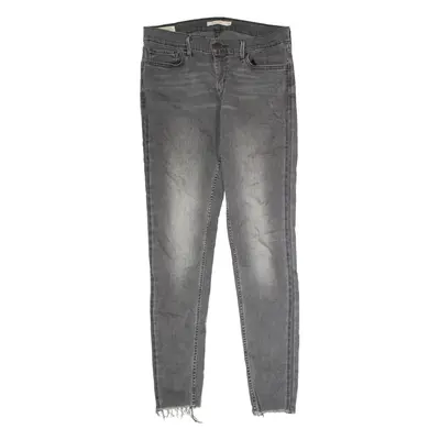 LEVI'S 710 Super Womens Jeans Grey Regular Skinny Stone Wash W31 L29