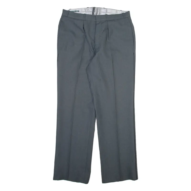 Mens Trousers Grey Regular Straight W33 L30