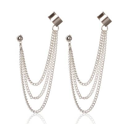 Stylish Iron Twisted Chains Ear Studs