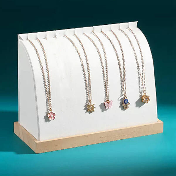PU Leather Necklace Organizer Display Stands