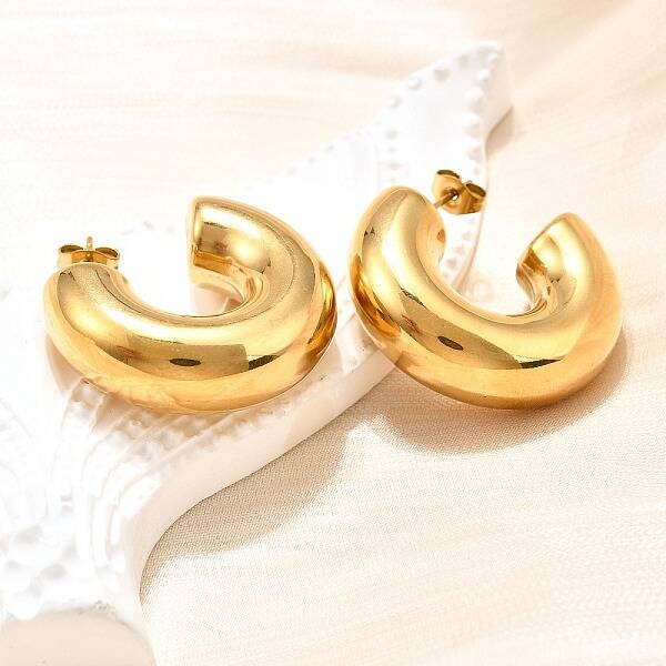 Ion Plating(IP) 316 Surgical Stainless Steel Stud Earrings for Women