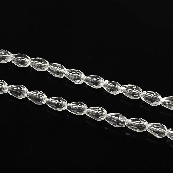 Transparent Glass Bead Strands