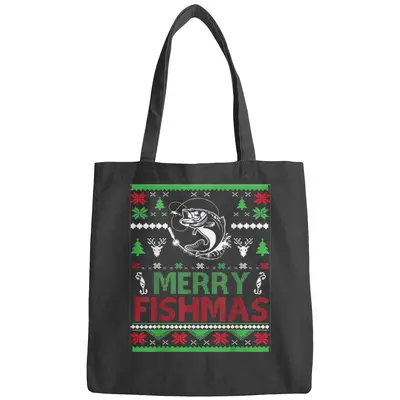 Ugly Fishing Christmas Bass Fish Apparel Merry Fishmas Bags