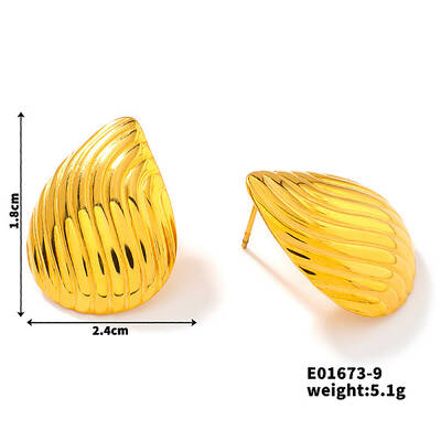 Fashionable Stainless Steel Stud Earrings