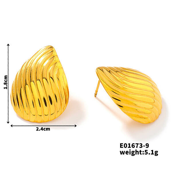 Fashionable Stainless Steel Stud Earrings