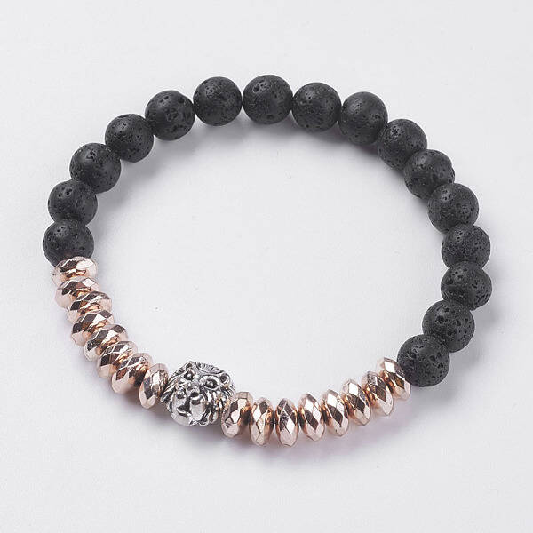 Synthetic Hematite Stretch Bracelets