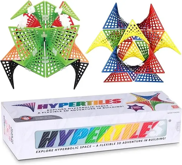 Hypertiles Creative Stress Relief Construction Building Toy Confluxion Building Toy with 48 3-Dimensional Tiles & 80 Connecto...