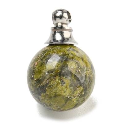Natural Unakite Perfume Bottle Pendants