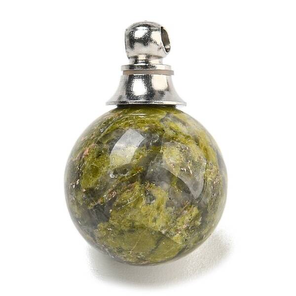 Natural Unakite Perfume Bottle Pendants