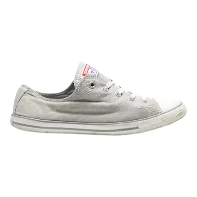 CONVERSE Low Top Trainers Grey Canvas Womens UK 5.5