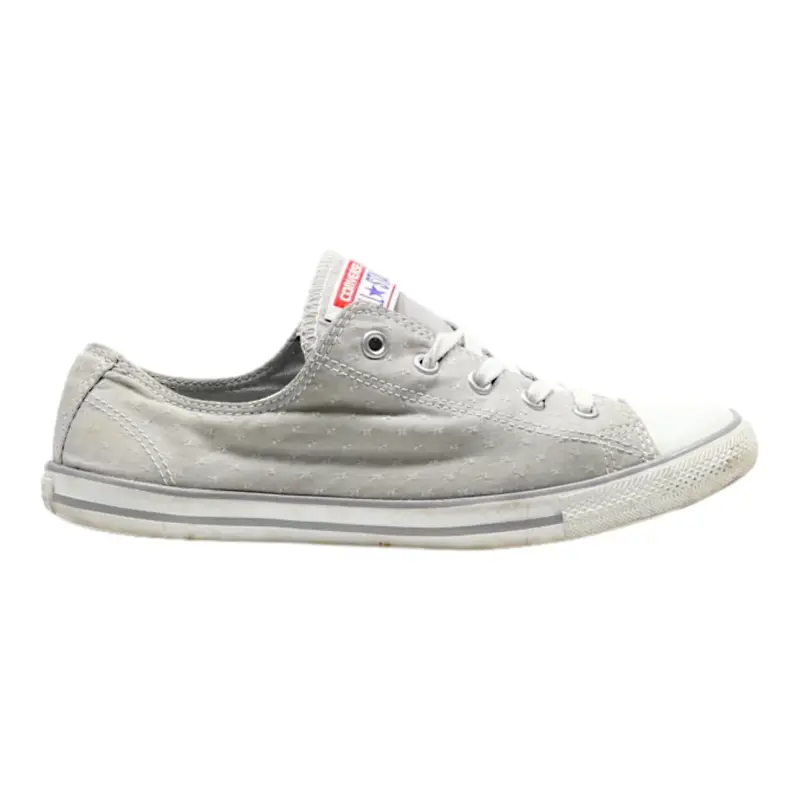 CONVERSE Low Top Trainers Grey Canvas Womens UK 5.5