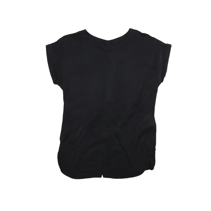 REISS Blouse Black Short Sleeve Womens UK 6