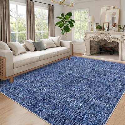 Garvee Large Area Rug 10x13 Washable Non-Slip Low Pile Polyester Soft Durable Foldable Indoor Living Room Bedroom Office