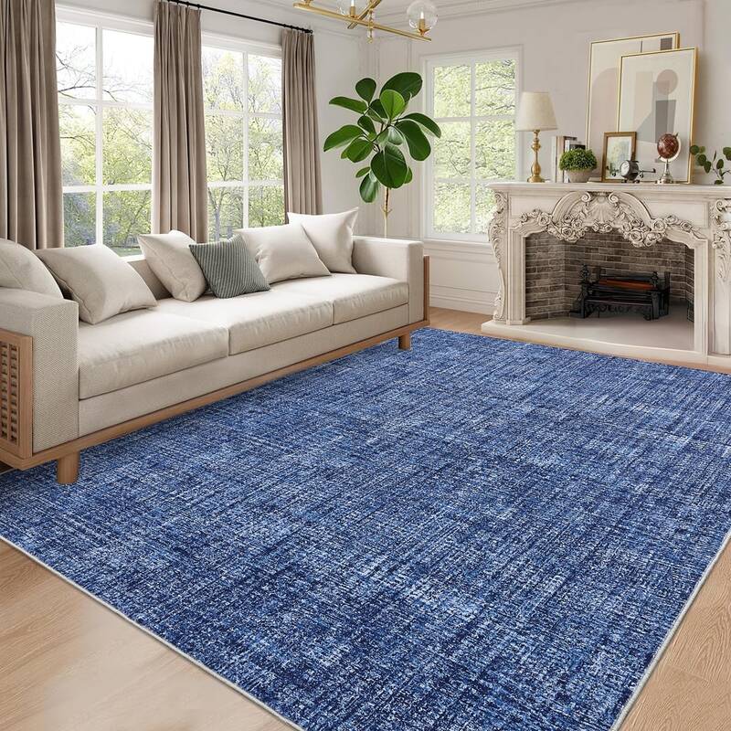 Garvee Large Area Rug 10x13 Washable Non-Slip Low Pile Polyester Soft Durable Foldable Indoor Living Room Bedroom Office