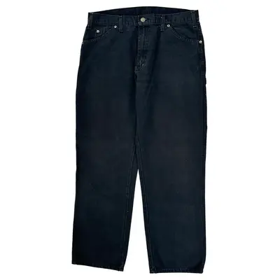 Dickies Slim Fit Carpenter Trousers - 34″ Waist Navy Cotton