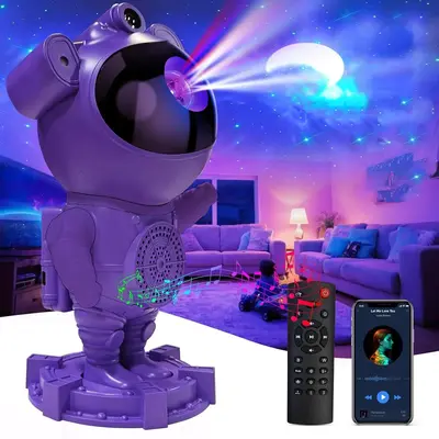 Astronaut Design Galaxy Star Projector, Galaxy-Projector with BT Speaker, 360° Adjustable Star Galaxy-Projector, Gift Choi...