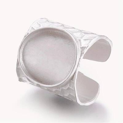 Cuff Brass Pad Finger Ring Settings