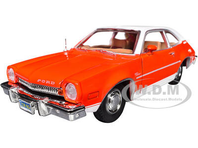1974 Ford Pinto Orange with White Top Forgotten Classics Series 1/24 Diecast Model Car by Motormax