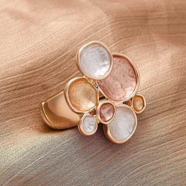 Zinc Alloy & Enamel Stretch Finger Rings for Women