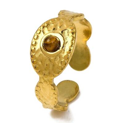 Natural Tiger Eye Finger Rings
