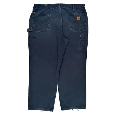 Carhartt Carpenter Trousers - 40W 28L Blue Cotton | Size: 40″ waist