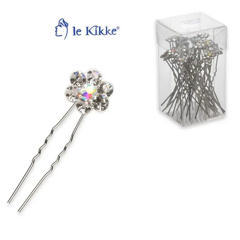 Le kikke little flower hairpin crystal box of 24 pieces
