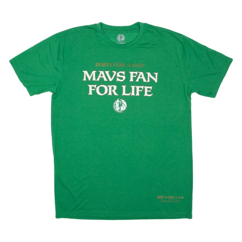 DALLAS MAVERICKS Mavs Fan For Life USA T-Shirt Green Short Sleeve Mens XL
