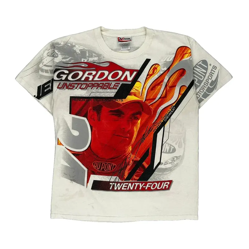 Jeff Gordon Chase Authentics Nascar T-Shirt - Large White Cotton