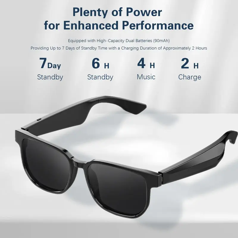 Jueyue Wireless Bluetooth 5.0 Audio Call and Music Sunglasses -Men's and Women's UV resistant Sunglasses Smart Glasses Christ...