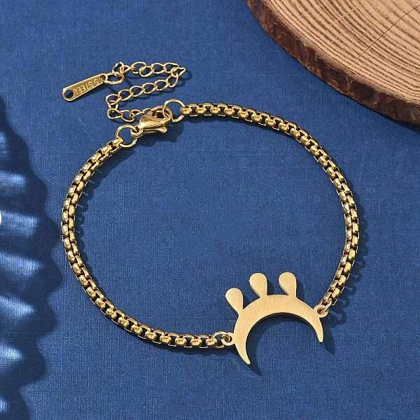 Moon 304 Stainless Steel Link Bracelets