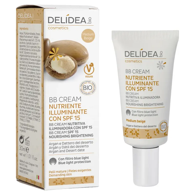 Delidea BB Cream Nourishing Illuminating SPF 15 Argan & Medium Date Beige (30 ml)